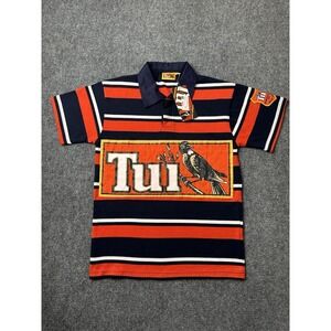 Mens Tui Mangatainoka RFC Rugby Jersey Navy Orange Striped NWT, Size M
